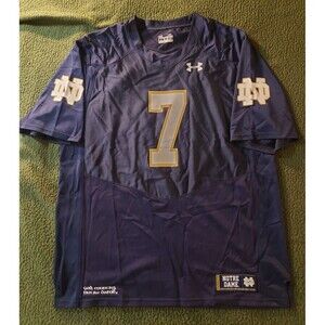 Under Armour #7 Notre Dame Fighting Irish Football Jersey Men’s XL Loose NCAA